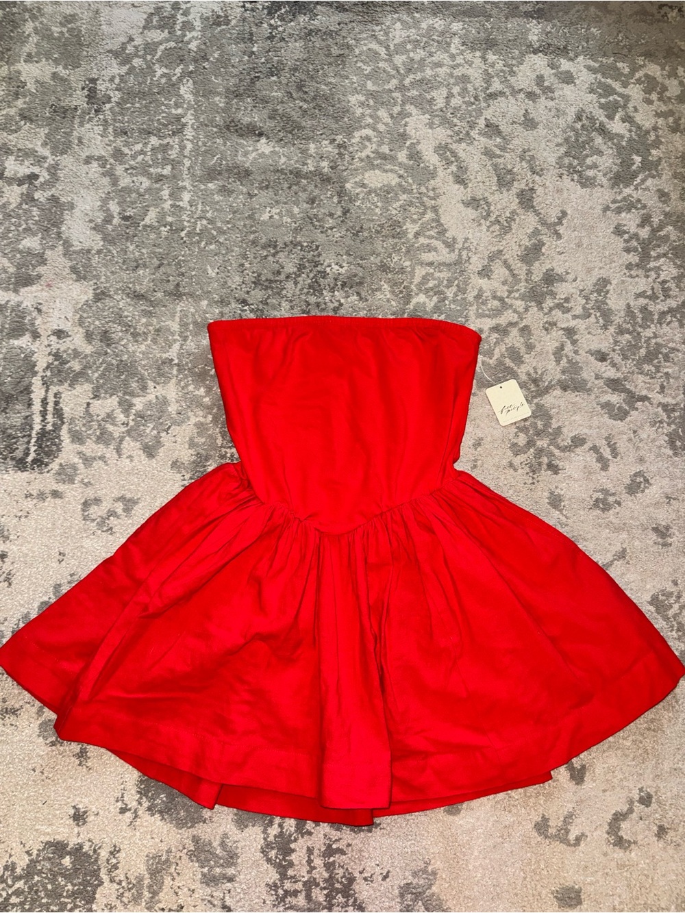 Free People Mini Bubble Dress in Red Convertible NWT